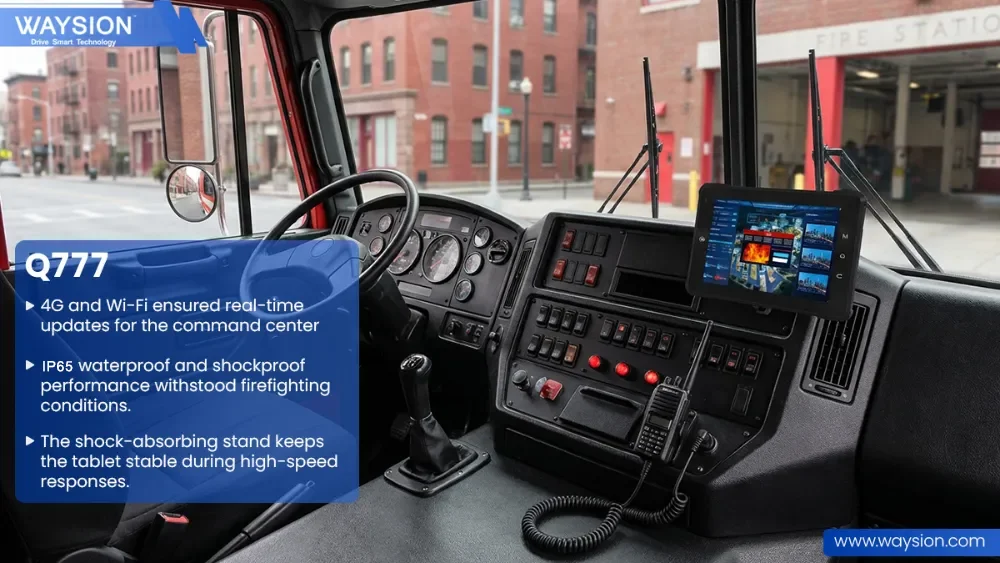 q777 IP65 waterproof 4g wifi fleet management tablet